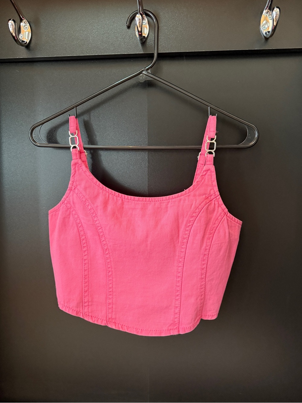 Pink Cotton Crop Top